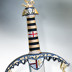 Decorative Richard Lionheart Sword (gold finish) SG248 by Art Gladius of Spain