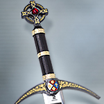 Decorative Albion Sword of Robin Hood (Black/Gold finish) SG224 by Art Gladius of Spain