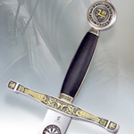 Decorative Excalibur Sword (Silver gold duotone finish) SG203 by Art Gladius of Spain