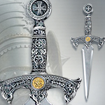 Decorative Silver Templar Dagger 733 by Marto of Toledo Spain