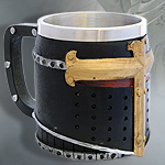 Cold Cast Steel Lined Black Knight's Helm Mug BK2133