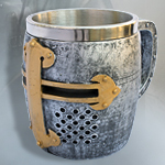 Cold Cast Steel Lined Crusader Knight's Helm Mug BK2132