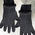 Medieval Knights Chainmail Gloves in Darkened Finish LS1692 by Legends In Steel