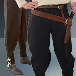 Brown and Black Medieval Pants with Ankle Lace by Get Dressed For Battle GDFB