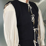 Blue and Black wool linen lined Waistcoats by Get Dressed For Battle GDFB