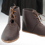 Front Laced Leather Medieval Ankle Boots footwear by Get Dressed For Battle GDFB