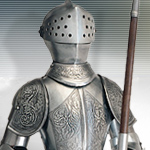 Minature 24 inch Armoured Knight with Halberd 910 by Marto of Spain
