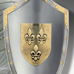 Duchy of Anjou Shield 970.7 with natural steel finish by Marto Martespa