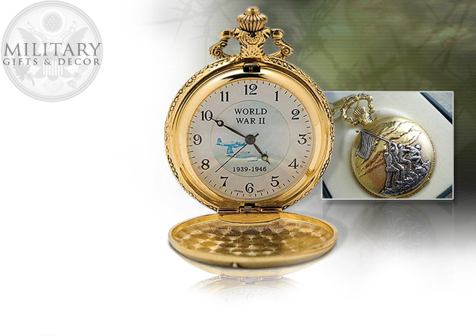 NobleWares Image of World War II Commemorative Pocket Watch SXP164