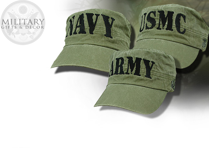 NobleWares Image of Flat Top Caps for Navy Army and USMC