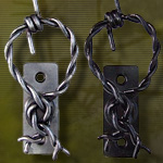 Barbed Wire Gun Hangers, Black Finish & Antique Gray by Denix 22-20B, 22-20G