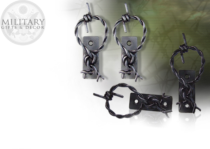 NobleWares Image of Barbed Wire Gun Hanger Set, antique gray 22-20B & Black 22-20G by Denix