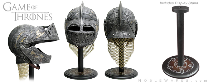 NobleWares full view image of Officially Licensed Game of Thrones Helm of Loras Tyrell VS0107 by Valyrian Steel