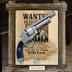 Game Holder with Non-firing LeMat Revolver replica 1070G by Denix from our Redemption Dead On Collection