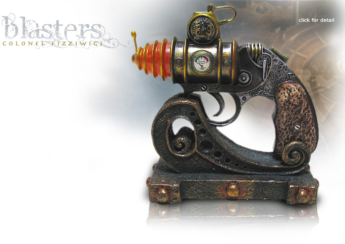 NobleWares Image of Colonel Fizziwigs Steampunk Collection C.O.D. Blaster 8317 with Stand by Pacific Trading