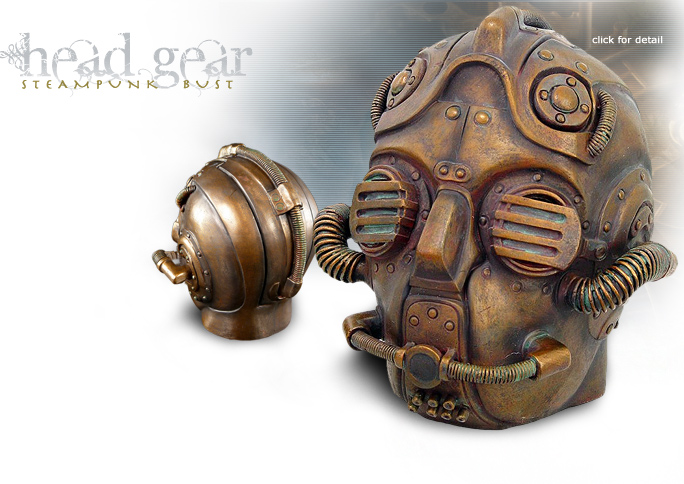 NobleWares Image of Steampunk Head Statue Skull Mask 8650 by Pacific Trading