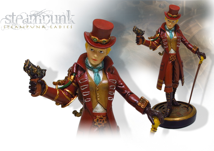NobleWares Image of Steampunk Lady in Dapper Attire Figurine 9199 by Pacific Giftware