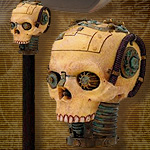 steampunk skull cane 8887 by Pacific Trading