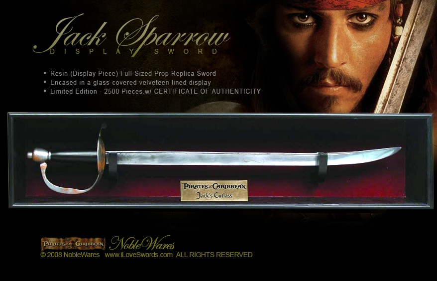 jack sparrow sword PIRATES OF THE CARIBBEAN  the sword of jack sparrow 