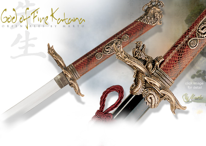 NobleWares Image of Marto 370.2 God of Fire Katana Bronze