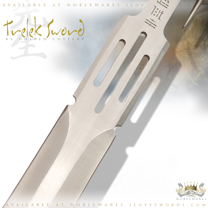 The blade is sharp double edged , from 420 stainless steel with rat-tail tang construction