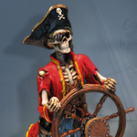 Pirate Statue Captain at the Helm 6802