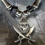 Skull and Swords Pirate Necklace NK1509PIR