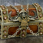 Pirates  Jeweled Treasure Chest 3538 by Derek W Frost