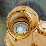 7" Brass Binnacle Compass