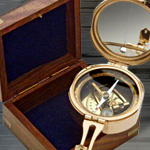 SOLID BRASS NAUTICAL COMPASS