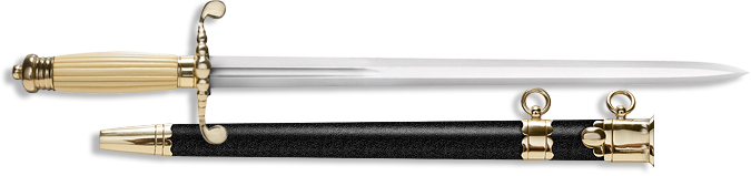 88FBD Officer's Five Ball Dirk and scabbard by Cold Steel