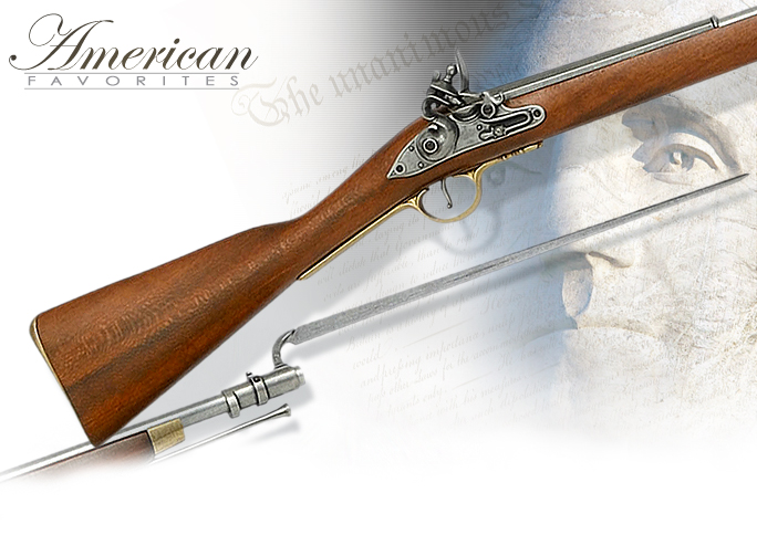 NobleWares Image of non-firing replica of the Brown Bess Flintlock Musket of the Revolutionary War model 1054 by Denix of Spain