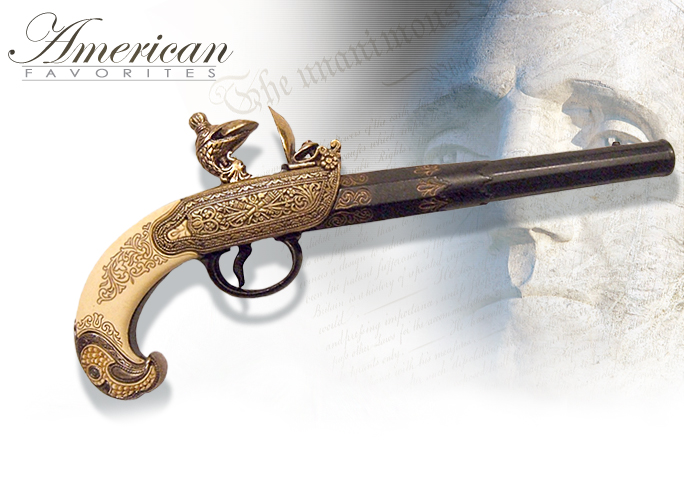 NobleWares Image of 18th Century Russian Flintlock non-firing replica Pistol model 1238 by Denix of Spain
