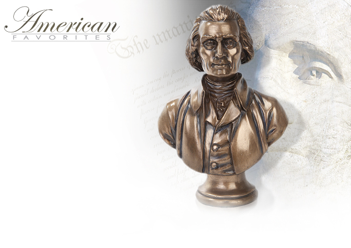 NobleWares Image of Thomas Jefferson Presidential Bronze Bust 10196 by Pacific Giftwares
