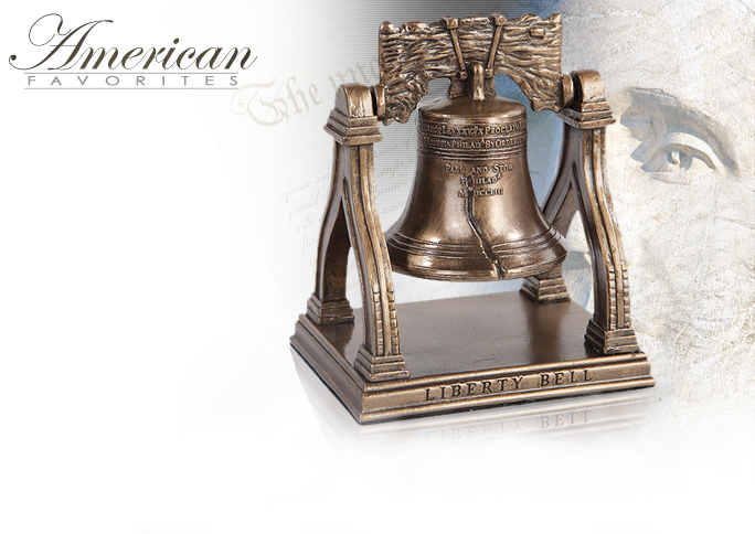 NobleWares Image of Liberty Bell Cold Cast Bronze Statue 9924 by Pacific Giftwares