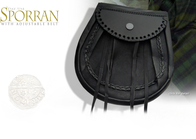 image of Black Leather Day-use Sporran 203275