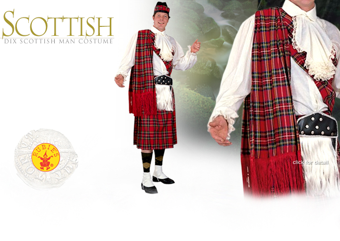 image of DIX Scottish Man Costume 90834 by Rubies Costume Company