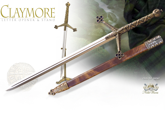 Image of 3047 Claymore letter opener and stand by Denixi