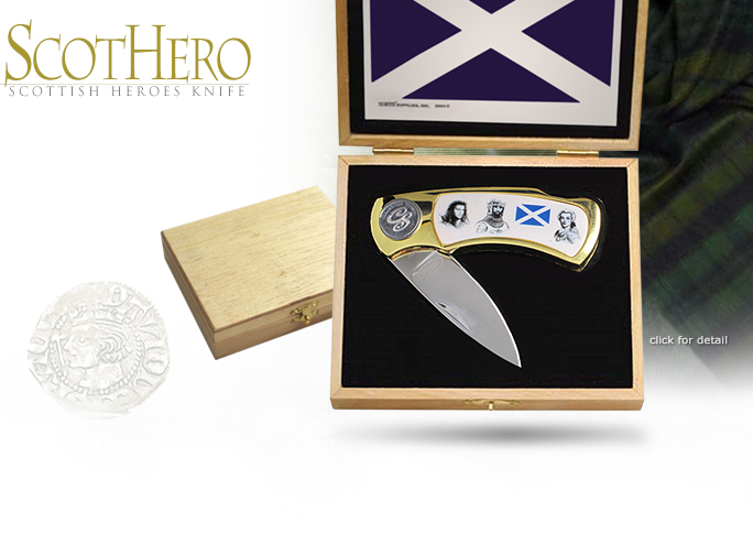 Scottish Heroes Pocket Knife & Gift Box Set 6022
