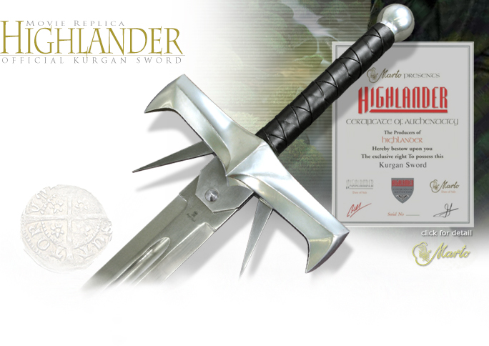 Officially Licensed Kurgan Highlander Limited Edition Sword 596 by Marto of Spain