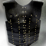 Leather Armor Brass Studded Jacket 21268 made in India