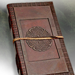 String-Tie Closure 5"x9" Celtic Circle Genuine Leather Journal 242574-WS