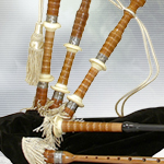 Satinwood Black Velvet Scottish Traditional Half Size Bagpipe