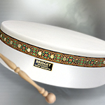 16 inch x 4 inch Pro Tunable Bodhran with Straight Bar 16BBPTS by Bridget Drum Company of Canada