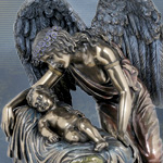 Cold Cast Bronze Statue Angel Whisper 8233 by Pacific Trading
