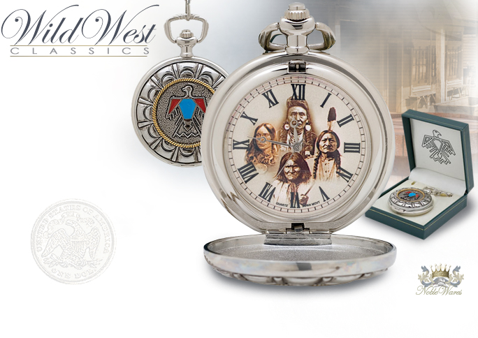 NobleWares image of Great Native American Chief's Thunderbird Pocket Watch SXP234 by Infinity
