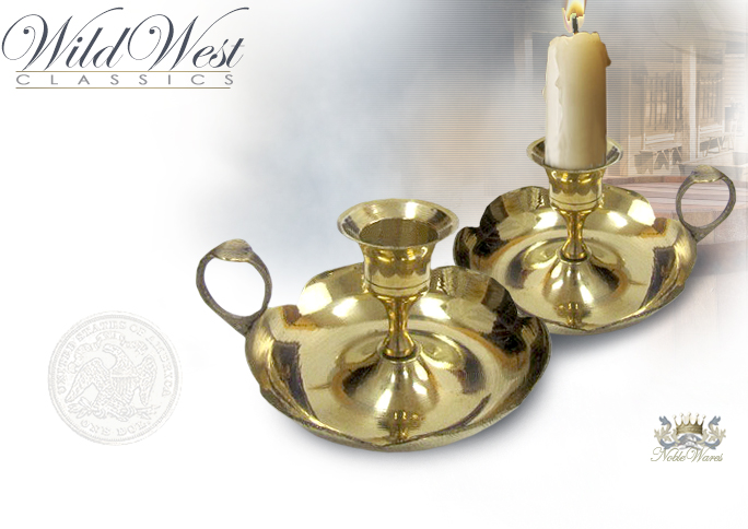 NobleWares Image of Ranch House Solid Brass Candle Holder Set