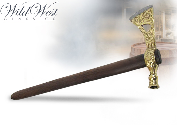 NobleWares Image of Functional Brass Peace Pipe Tomahawk WP12092 made in India