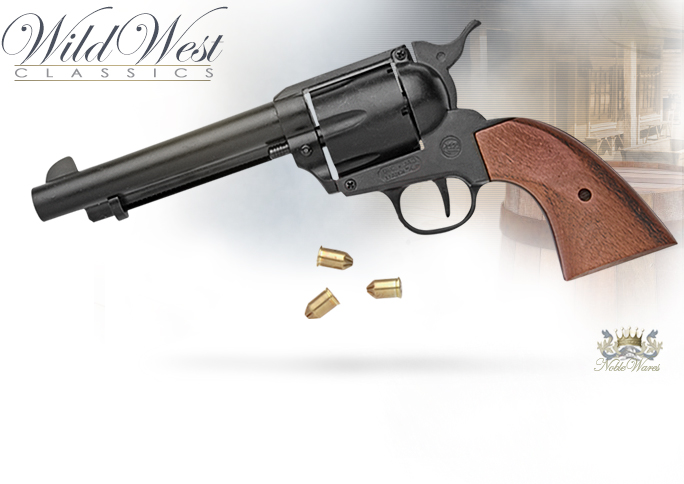 NobleWares Image of Old West M1873 Blued Finish 9mm Blank Firing replica revolver 38-161