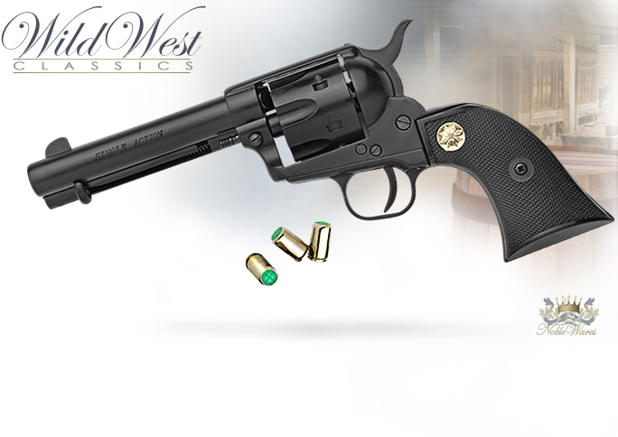 NobleWares Image of Old West M1873 Fast Draw Blued Finish 9mm Blank Firing replica revolver 38-200